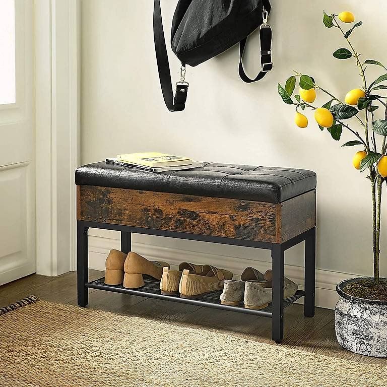 Panchine: Bank mit Schuhregal Industrial Style – Nuovo e nell'imballaggio originale da Flawil venduto da vivalacasa