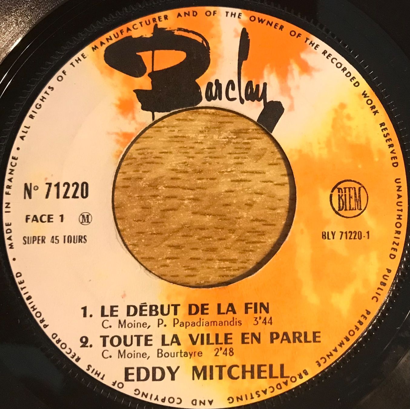 Dischi in vinile: EDDY MITCHELL - TOI, SANS MOI – Usato da Bussigny venduto da vinyl-pas-cher 2