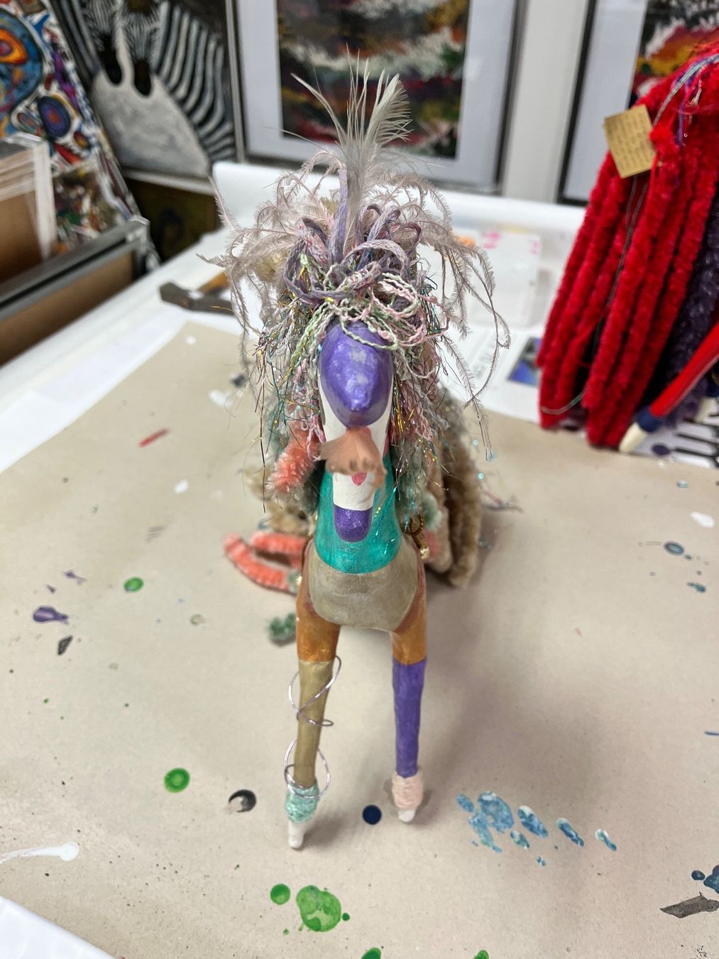 Statuette: schöne Original Hand gefertigt Pferde – Usato da Riehen venduto da mcmal 3