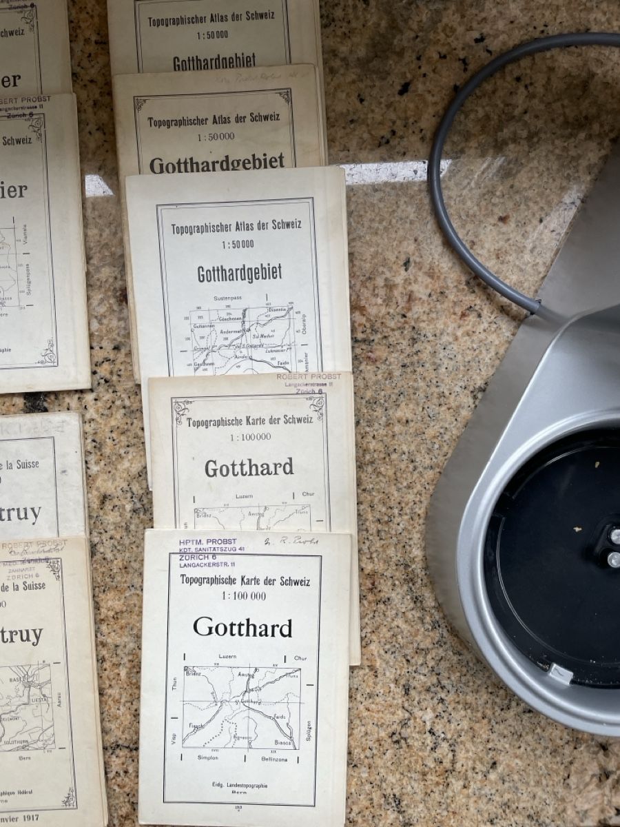 Cartine & Atlanti: Set von 24 alten CH-Landkarten – Usato da Zürich venduto da Galfran 3