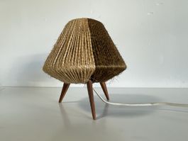 Mid Century 60er Jahre Danish Teak Tripod Lampe 