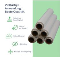 6 x Stretchfolie 50cm 1,5kg 23my transparent + Abroller Rot