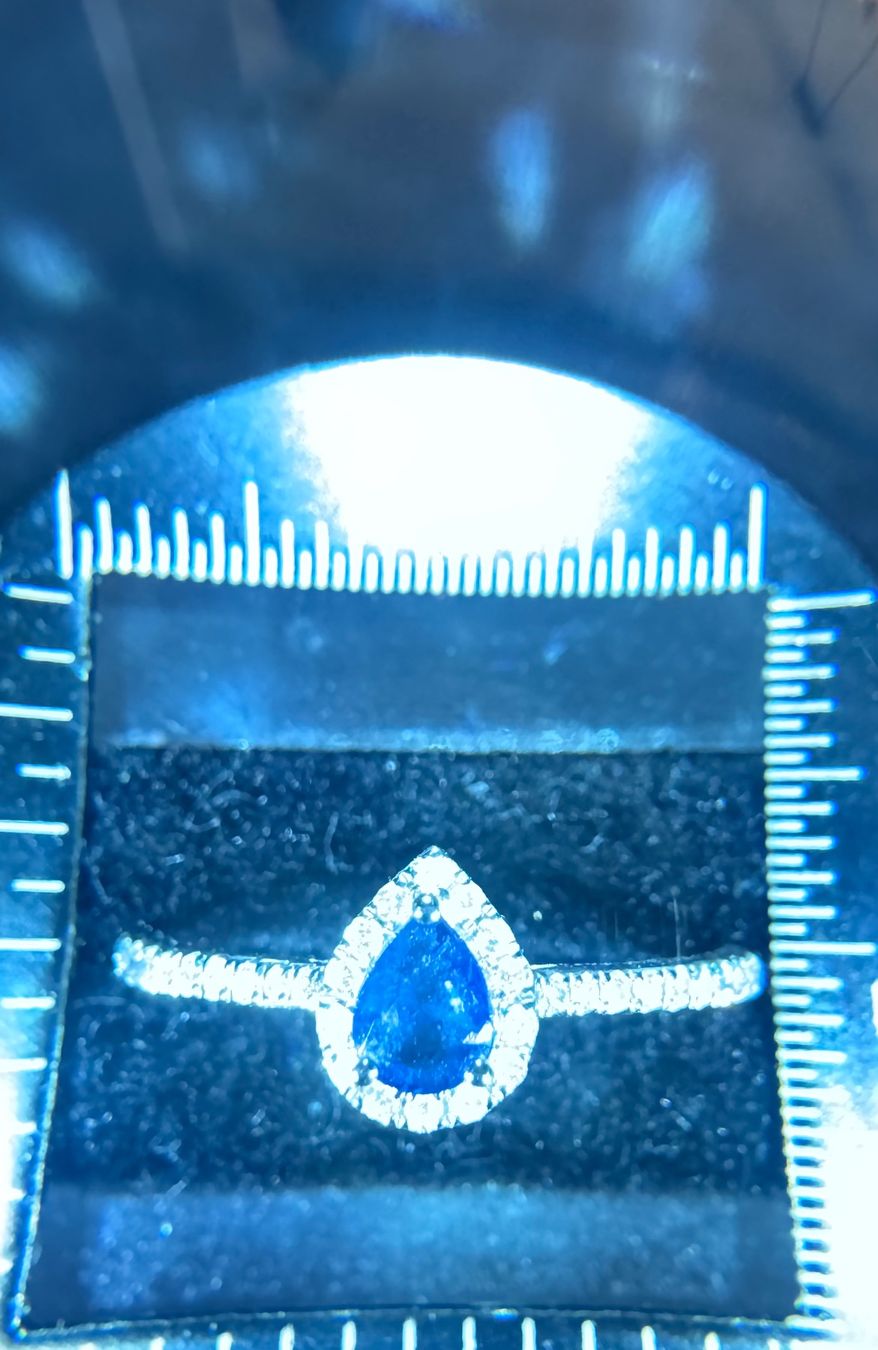 Anelli: R03.450-Safir Ring mit Diamanten – Usato da Belp venduto da Aim333 2