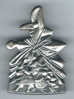 Basler Placchette & Badge: Fasnachtsplakette Basel, "Blaggedde" 1999 (Silber) – Usato da Zürich venduto da t24_de