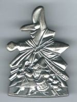 Fasnachtsplakette Basel, "Blaggedde" 1999 (Silber)