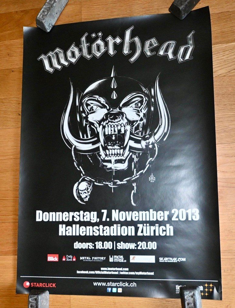 Schallplatten: Orginal Konzert MOTORHEAD Plakat 2013 Format 59 x 42cm – Gebraucht aus Pfaffhausen von mono_rec 1
