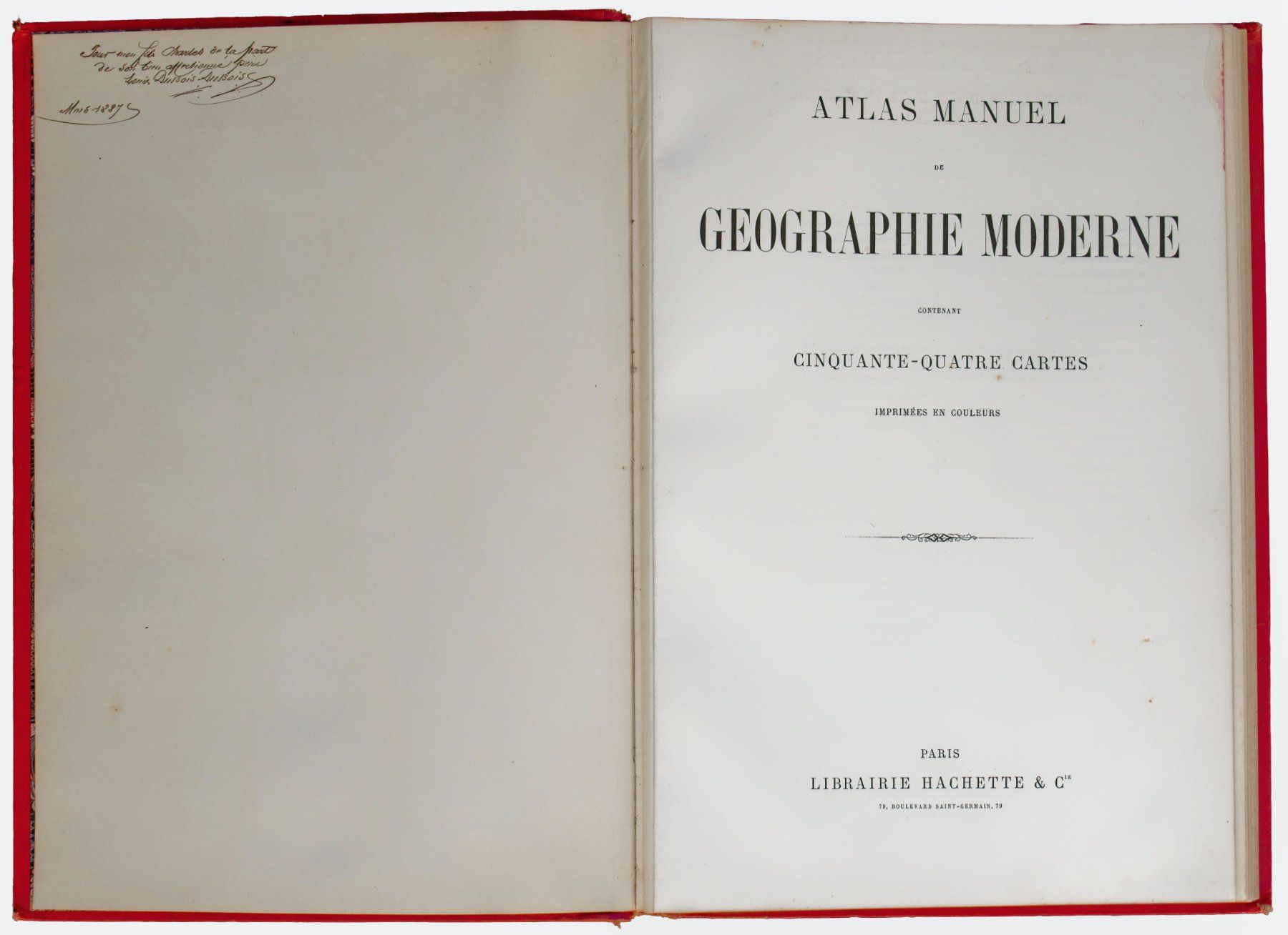 Libri: ATLAS MANUEL de - 1880 "Géographie Moderne" – Usato da Onex venduto da gonsla 3