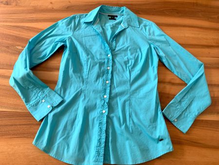 TOMMY HILFIGER Traum Bluse türkis Gr. 38 (8)