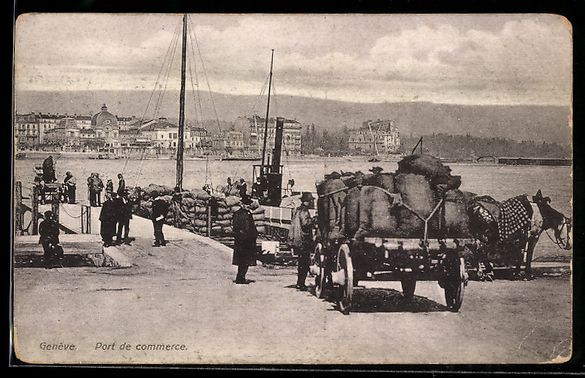 Cartes postales: AK Genève, Port de commerce – D'occasion à Berlin par bartko-reher