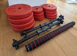 Dumbbell Set / bar Adjustable Weight up to 20kg Good as new
