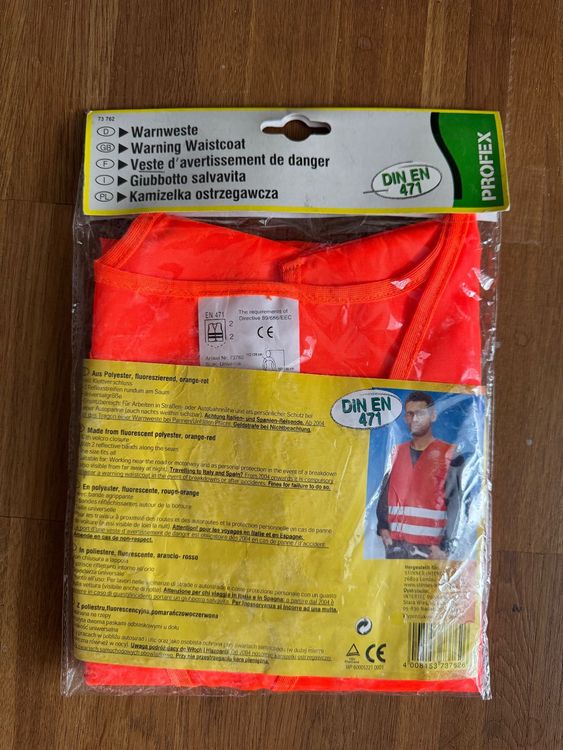 Gilet & Giacche: Warnweste DIN EN 471 - Einheitsgrösse für Erwachsene – Nuovo e nell'imballaggio originale da Zürich venduto da mak_cd9r