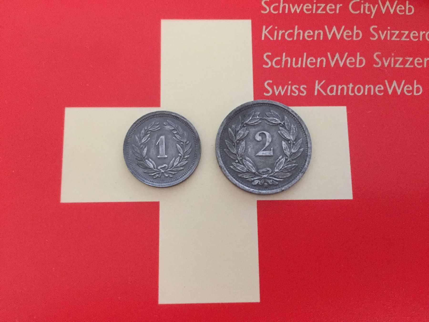 Tutti le monete: 1+2 Rappen 1942 Zn, ss-vz – Usato da Elsau venduto da herbybay 2