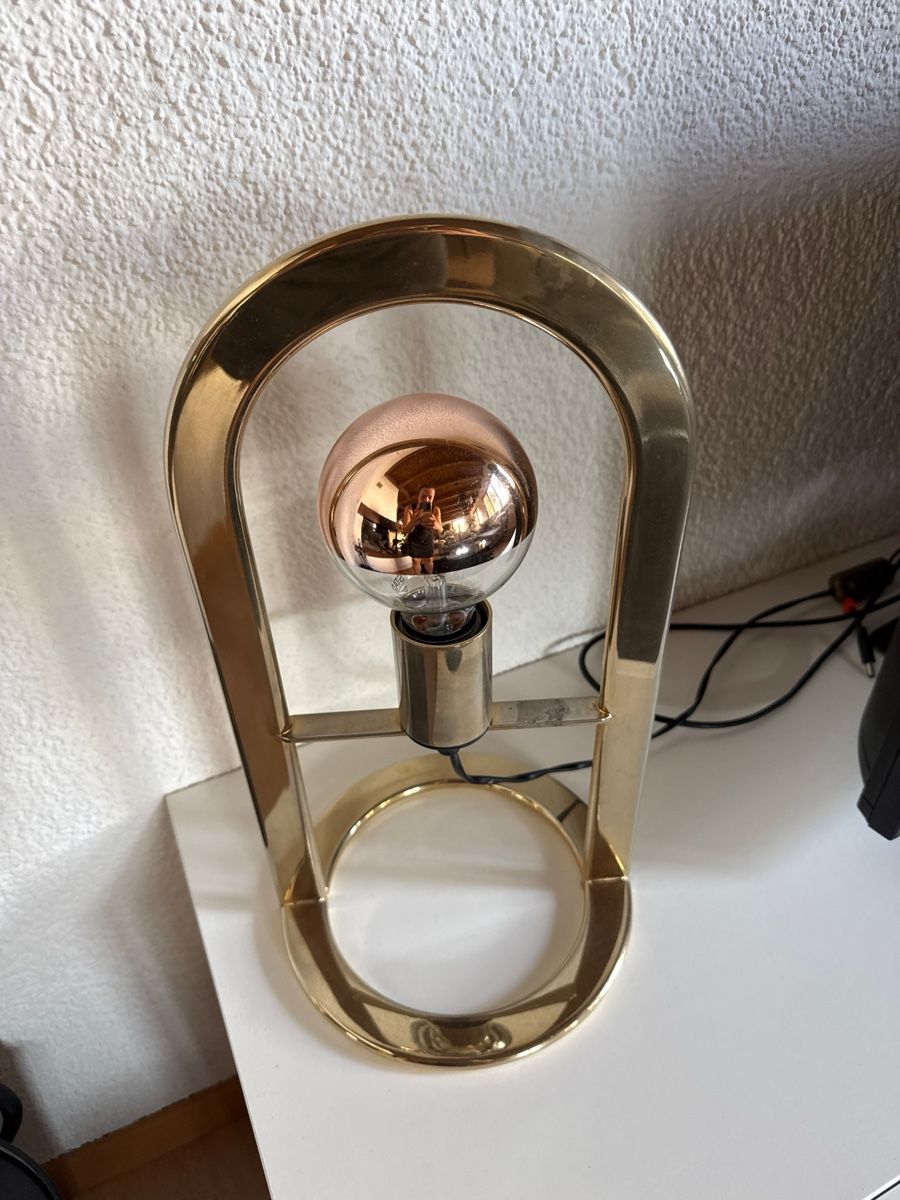 Arco Lampen: Vintage VD Tischlampe Arco 40 Postmodern Bogenlampe Messing – Gebraucht aus Immensee von sve_bh2n