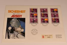 Schweiz FDC R-Brief 1978 Sicherheit bei der Arbeit 3er-Blöck
