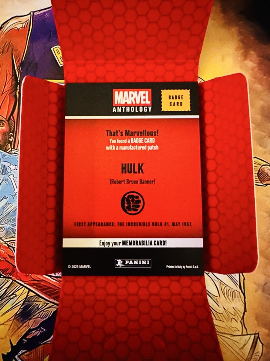 Marvel Carte collezionabili: Marvel Anthology Badge Card Hulk – Nuovo (secondo la descrizione) da Walliswil b.Wangen venduto da Swiss-Trading-Bros 1