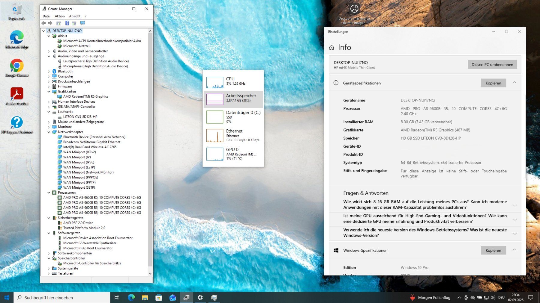 Hewlett Packard Notebook: HP EliteBook mt43 Mobile Thin Client - Windows 10 Pro – Usato da Spreitenbach venduto da PremiumNotebooks 7