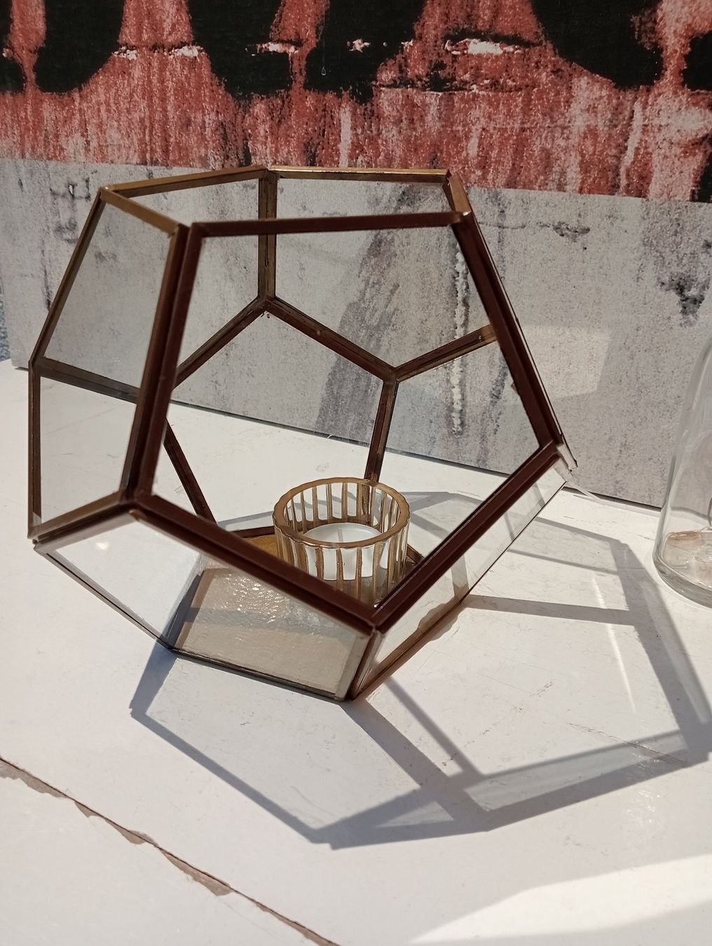 Portacandele: Design Kerzenhalter, Windlicht geometrisch – Usato da St.Niklausen LU venduto da Wirdbereitsverwendet 2