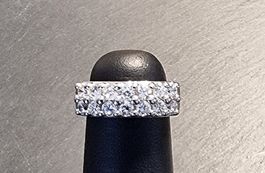 Bague argent 925 et Zirconiums taille 56