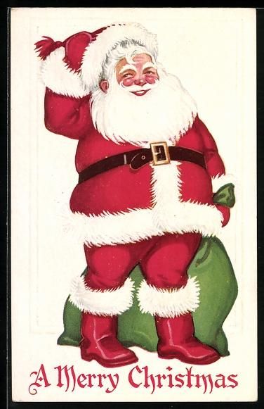 Cartes postales: Fröhlicher Weihnachtsmann lüftet seine – D'occasion à Berlin par bartko-reher