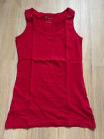 Top rouge long bretelle larges