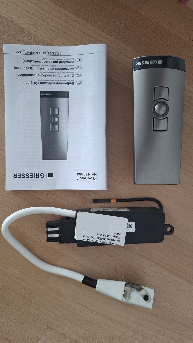 Markisen: Griesser Progreso 1 Handsender mit Kabel Empfänger – Gebraucht aus Arbon von Elbotec