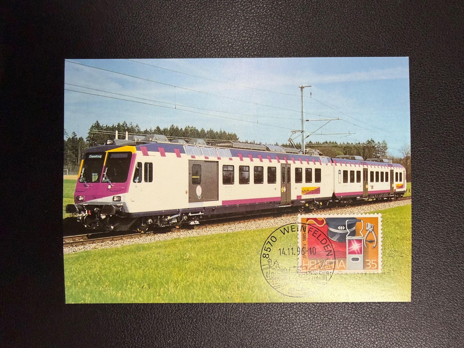 Tous les timbres: Maximumkarte Mittelthurgaubahn 1996 – D'occasion à oberrüti par jeanmei