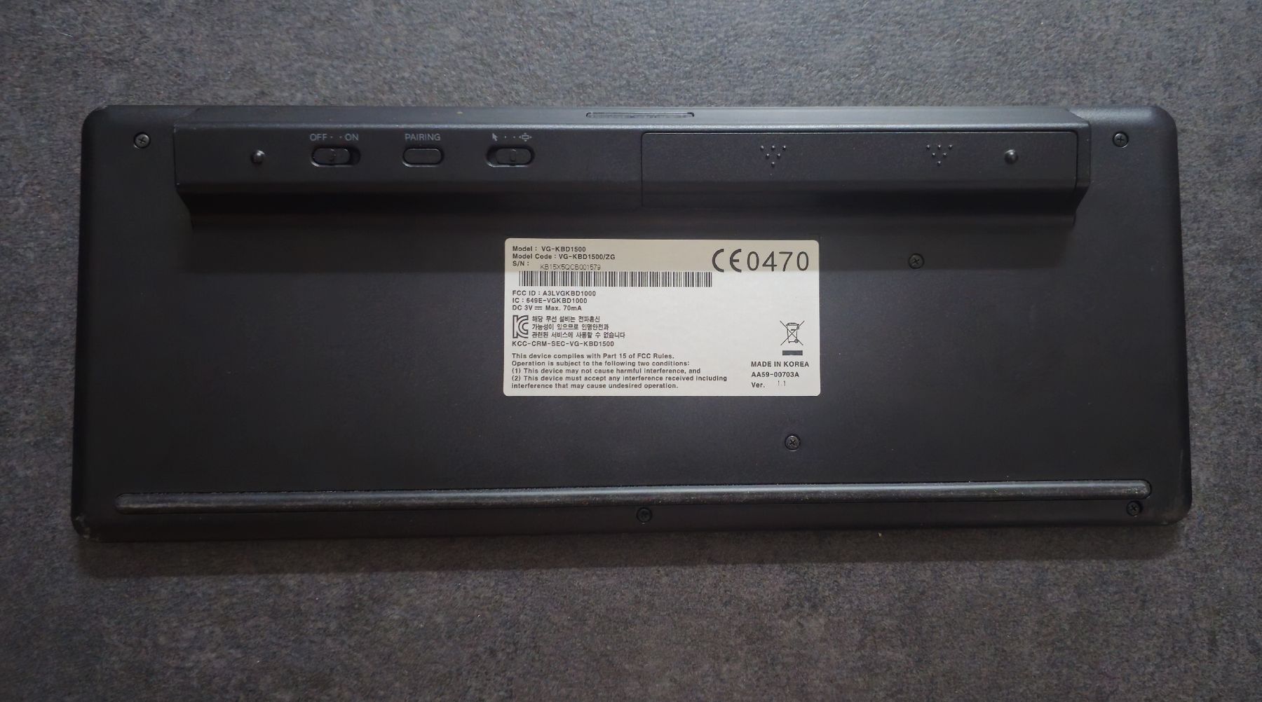 Samsung Tastiere: Samsung Bluetooth Tastatur Model VG-KBD1500 Schwarz – Usato da Staffelbach venduto da Ddado01 3