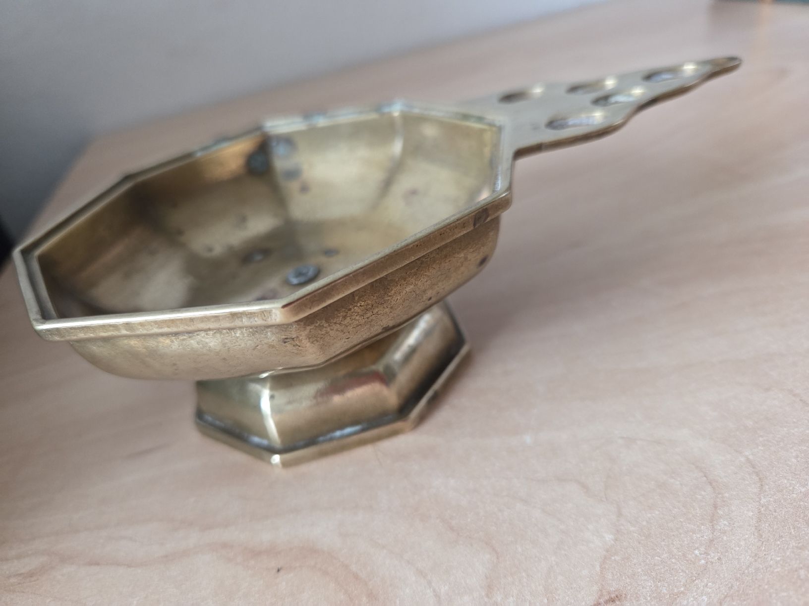 Portacandele: Antiker Vintage Messing-Kammerleuchter – Usato da Winterthur venduto da katzen07 2