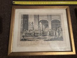 Antike Gravur Galerie des Femmes, gerahmt, Rarität!