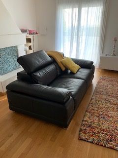 Sofas: Echtleder Sofa 2,5 Pl Schwarz – Gebraucht aus Dübendorf von hpm-hpm 3