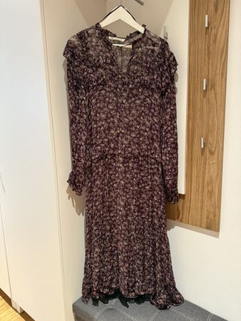 Kleid geblümt langarm Grösse L Neuwertig