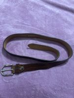 Gürtel Leder braun Silbergift Made in ItalyGrösse 90