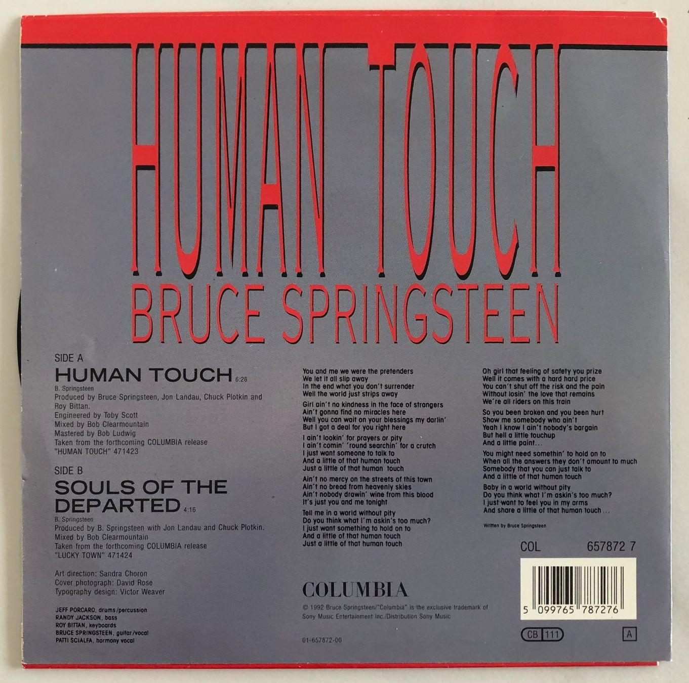 Vinyles: BRUCE SPRINGSTEEN - HUMAN TOUCH – D'occasion à Poliez-Pittet par Newtown-Records 1