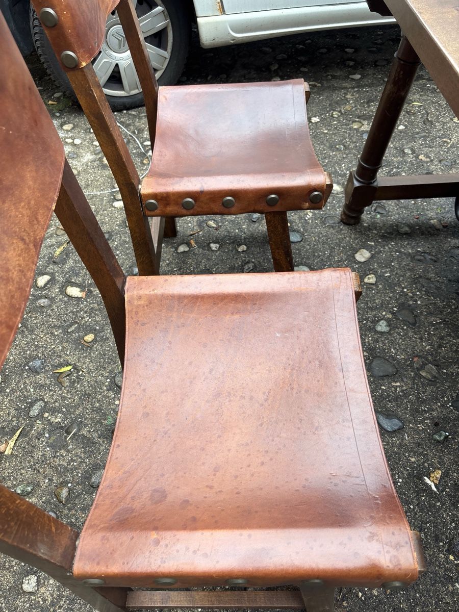 Tischset: Ensemble table rustique bois massif & fer forgé + 4 chaises  – Gebraucht aus Cugy VD von sim_y9yv 2