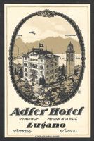 Lugano Hotel Adler Stadthof Künstlerkarte