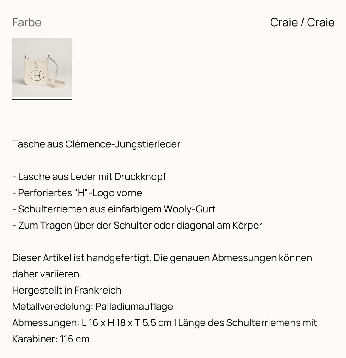 Hermès Borse da donna: NEU! Hermès Evelyne Amazone 16 mini Fullset – Nuovo e nell'imballaggio originale da Wichtrach venduto da Adriana222 6
