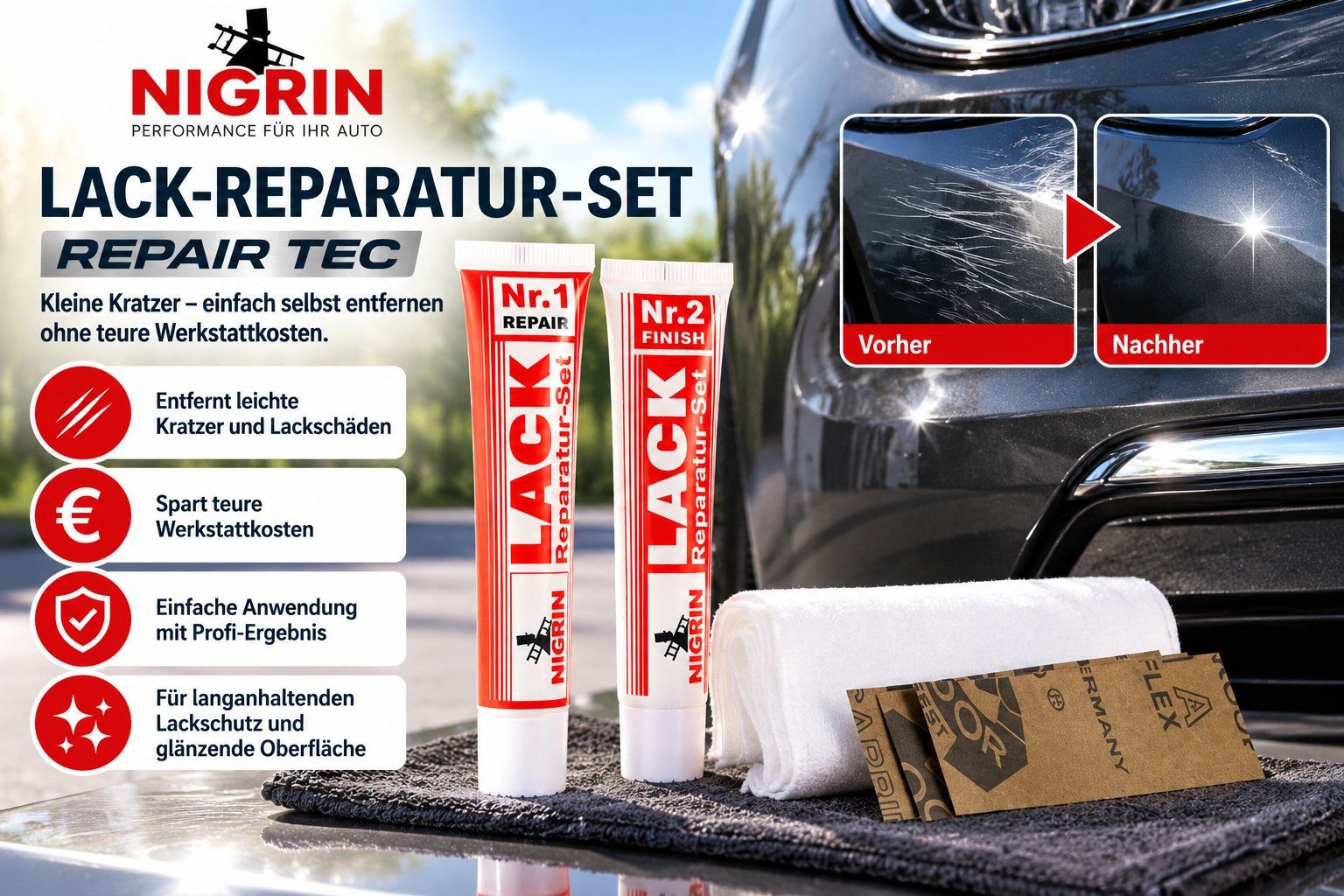 Pflegeprodukte: Nigrin Lack-Reparatur-Set – Neu und originalverpackt aus Oensingen von Liquidations-Shop
