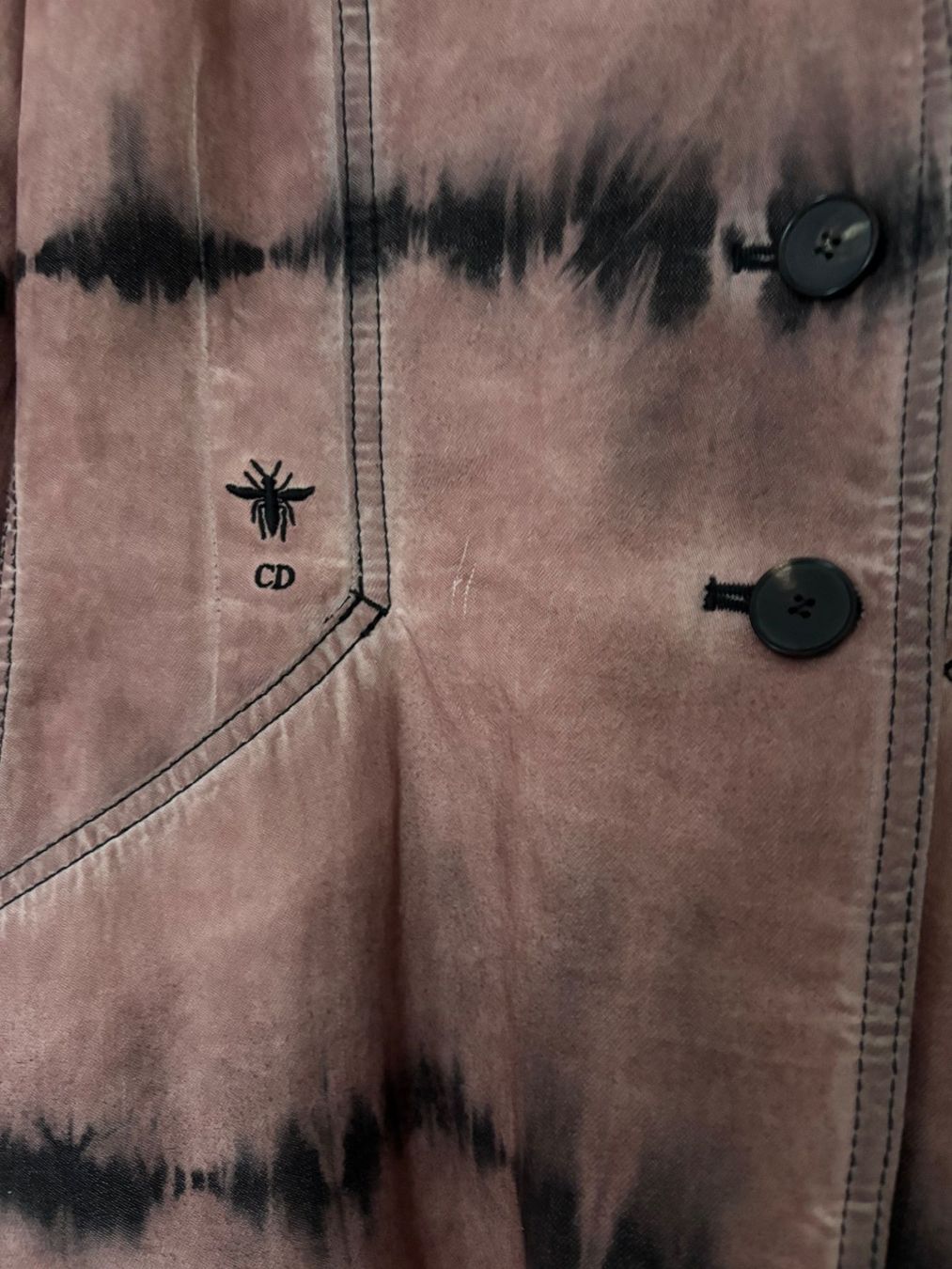 Dior Giacche: DIOR ,taillierter Blazer, Tie-day print, rostrost/schwarz 34 – Usato da Herrliberg venduto da mayfi 4