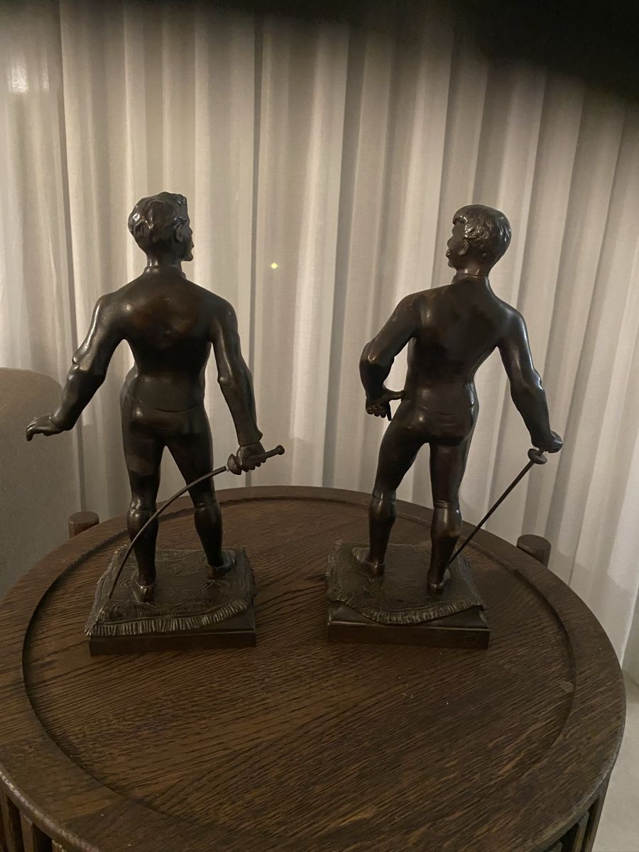 Statuette: 2 Bronze Figuren Étienne -Alexander-Stella – Usato da Luzern venduto da S.Kern01 1