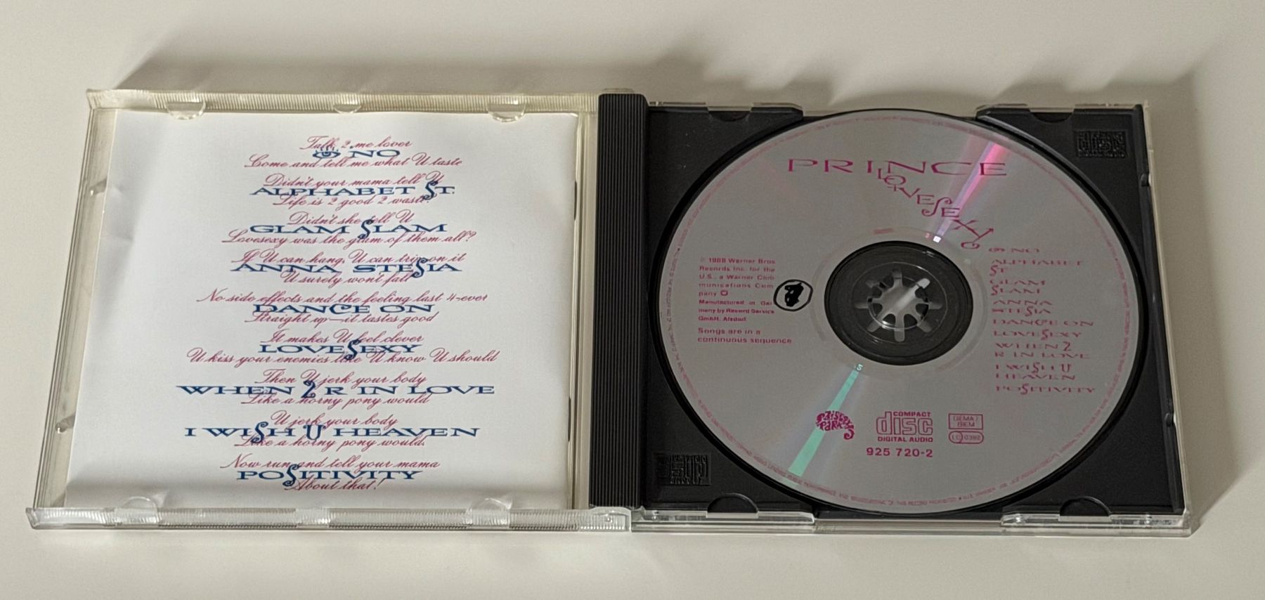 CDs: Prince - Lovesexy CD – Gebraucht aus Altstätten SG von sheamus 2