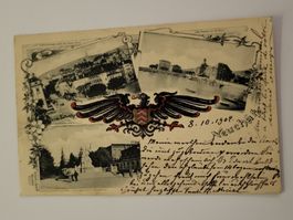Alte Ansichtskarte Neuchatel gelaufen Jahr 1908 Box1