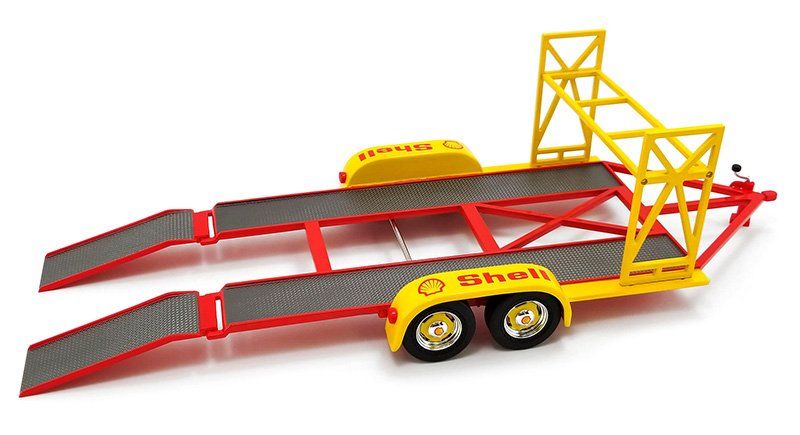 GMP Modellini d'auto: Car Trailer with Tire Rack "Shell" (GMP Models 1:18) – Nuovo e nell'imballaggio originale da Tramelan venduto da kha_jvd5 1