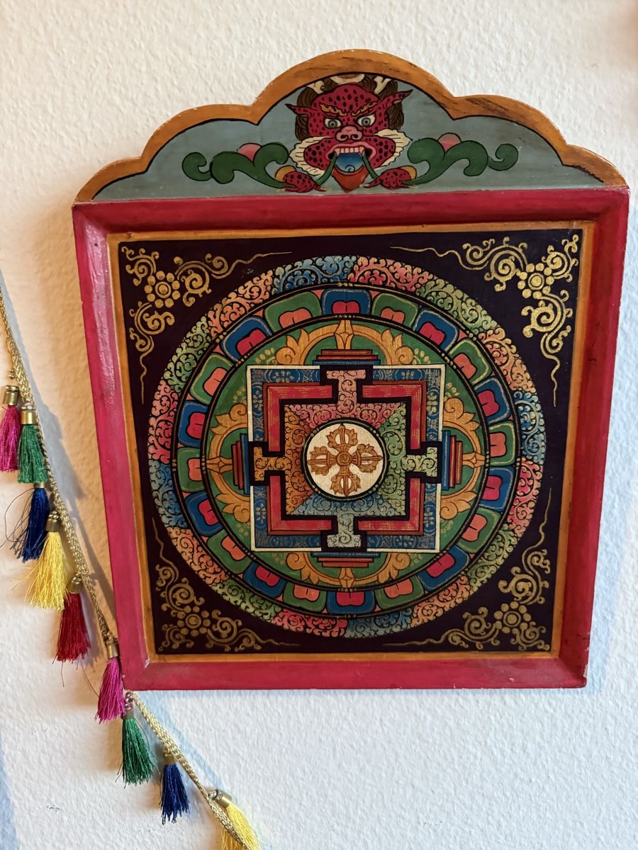 Poster & Bilder: Tibet Mandala Tanka auf Holz Kunst – Gebraucht aus Birsfelden von Soulseeker