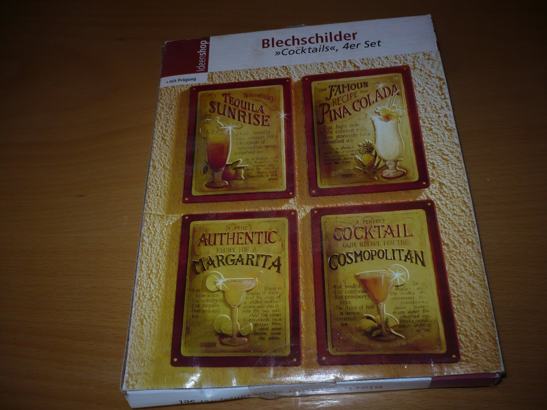 Insegne: 4 Blechschilder "Cocktails" NEU – Nuovo (secondo la descrizione) da Merzligen venduto da Marthe22 4