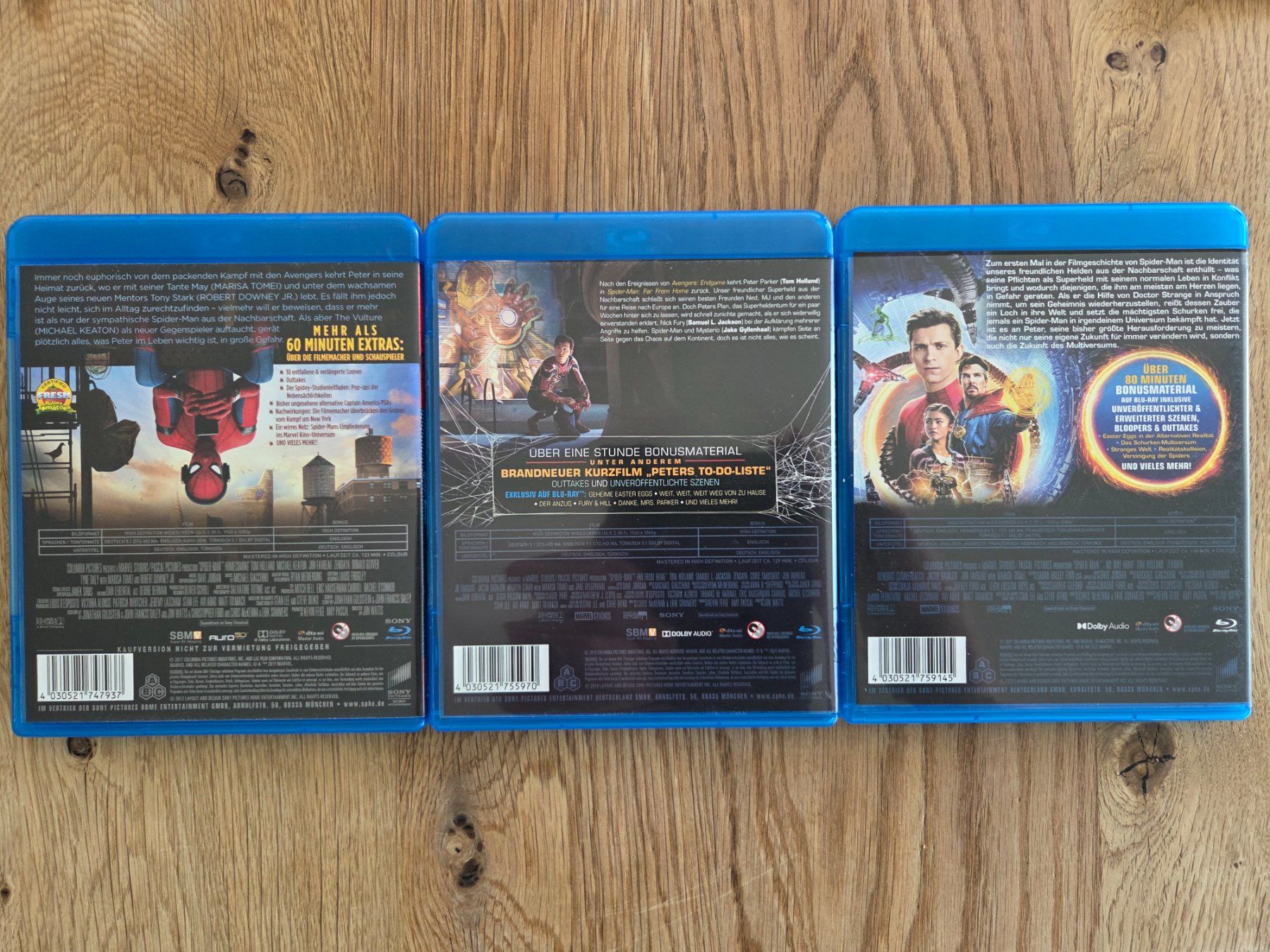 Tous les DVDs: Spiderman (1-3) Blu-Ray – Neuf (Voir description) à Niederhelfenschwil par George27 1