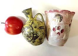 2 Vase Keramik Kännchen Krug Vintage Ziegler Mid Century