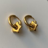 18KGP Massive Sterne Kreolen in Gold
