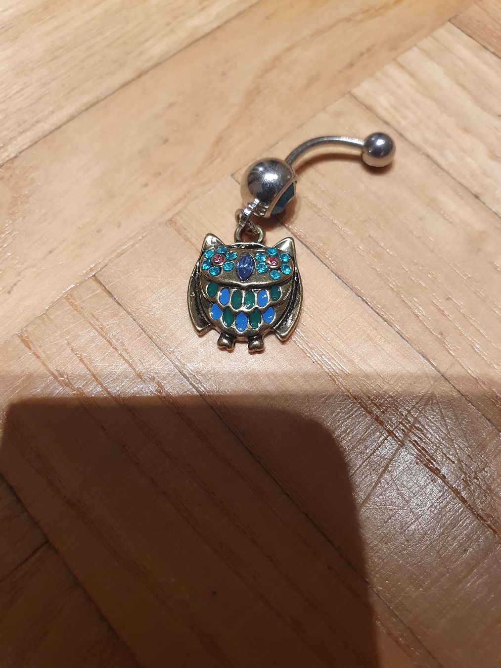 Piercingschmuck: Bauchnabelpiercing Eule mit Strass Steinen – Gebraucht aus Dietfurt von rasy11 1