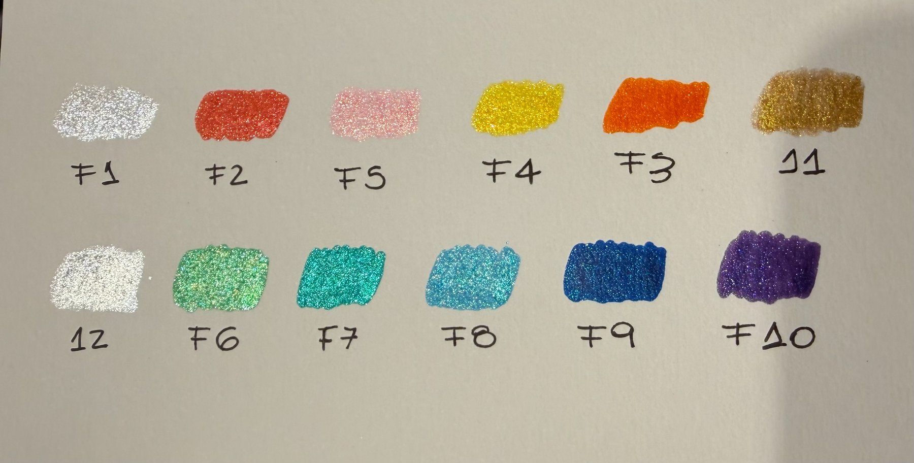 Colori: ENMY 12 Glitter Glitzer Marker – Usato da Schliern b. Köniz venduto da equilibrium1123 3