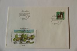 FDC, Dauermarken, Katzen, 6.3.1990